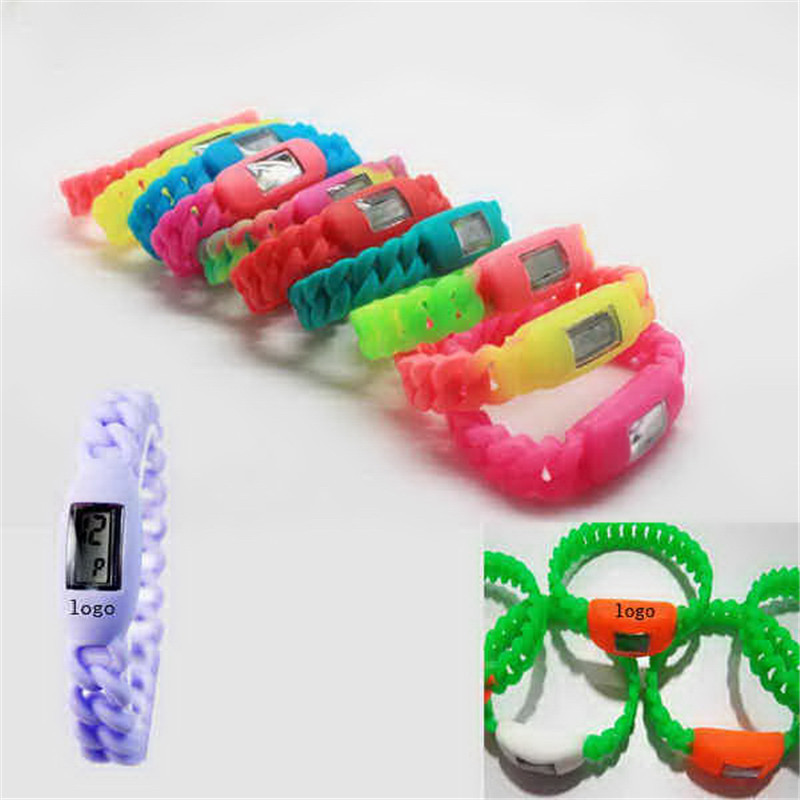  Silicone Bracelet Watch with Band