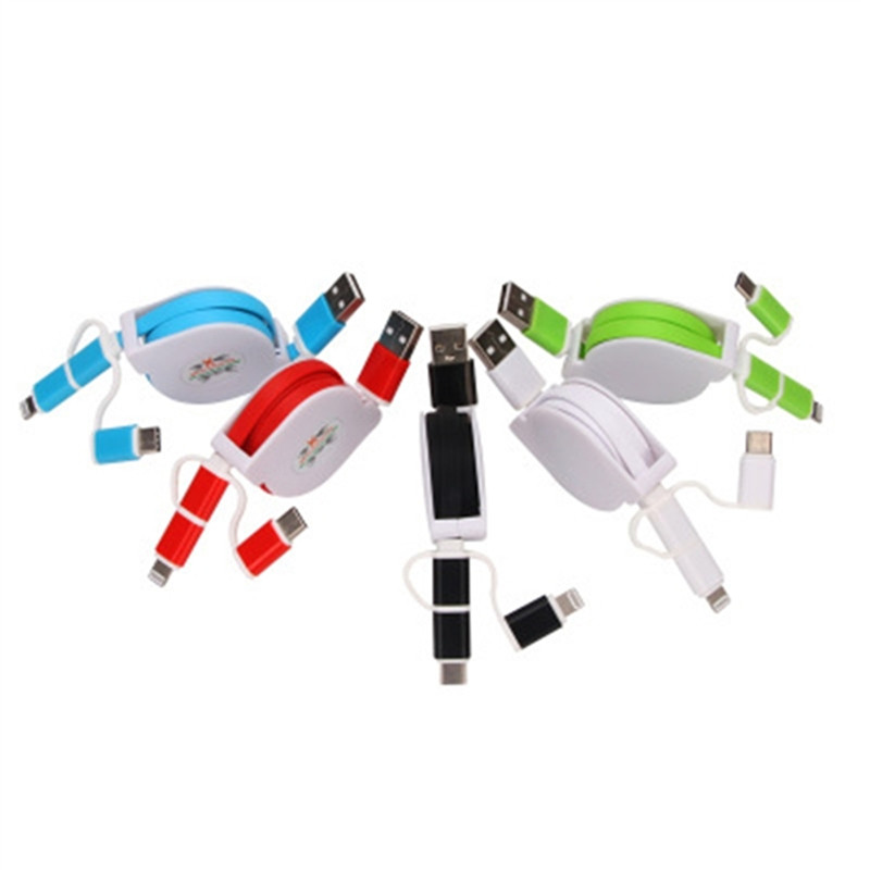 2 In 1 USB Retractable Charging Cable