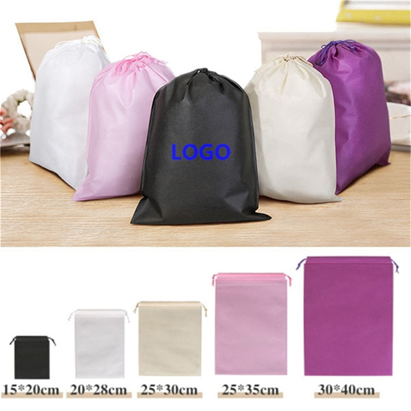 MOQ 100pcs Small Non-Woven Drawstring Tote Bag