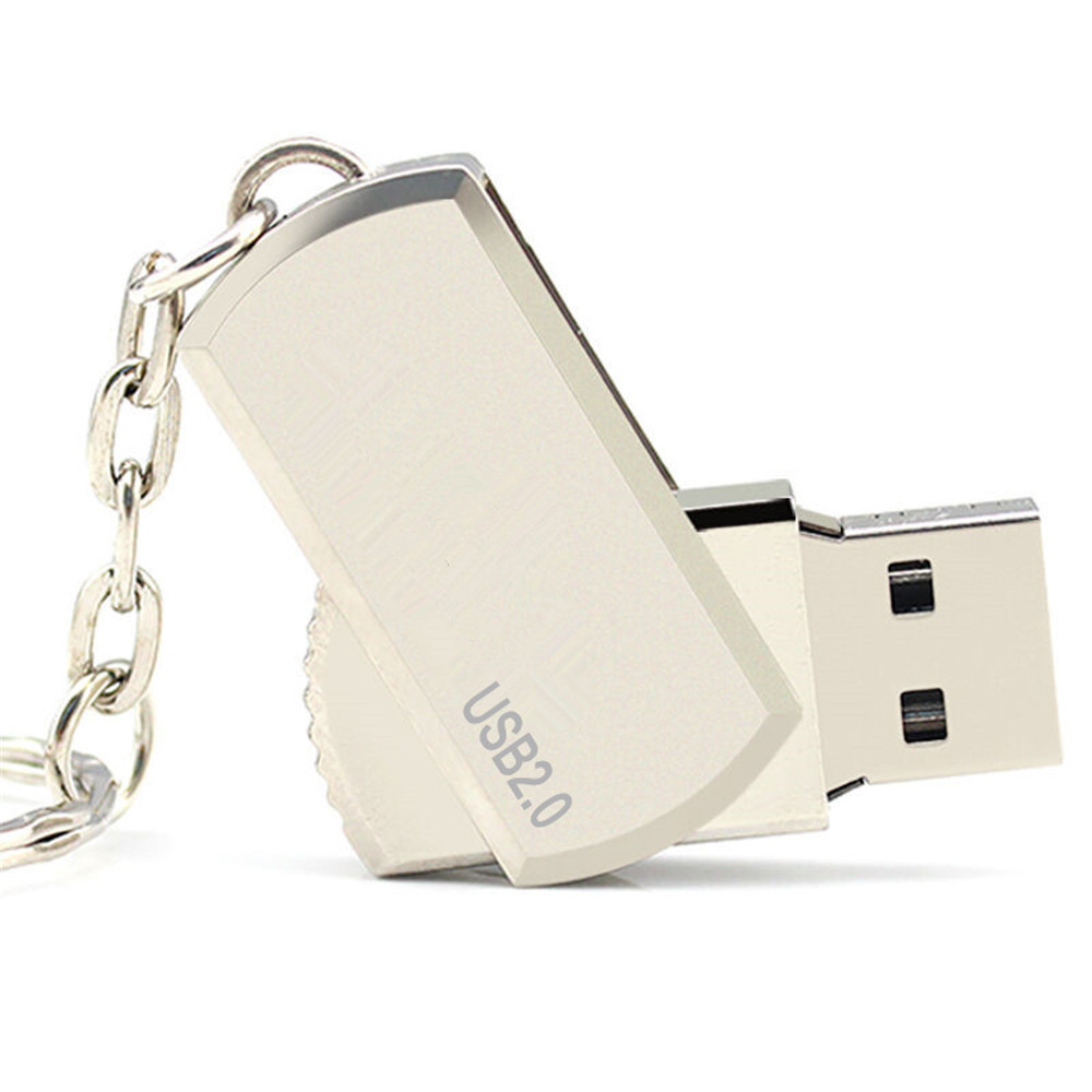 Twister Swivel USB Flash Drive w/ Keychain