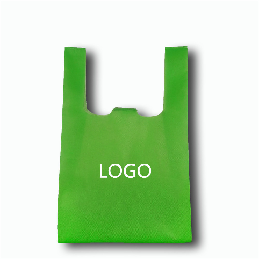 Non-Woven Reusable T-shirt Style Grocery Tote Bags