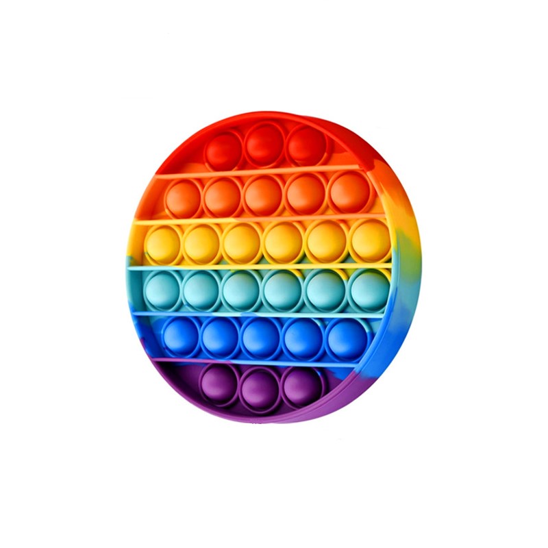Rainbow Color Push Pop Bubble Toy
