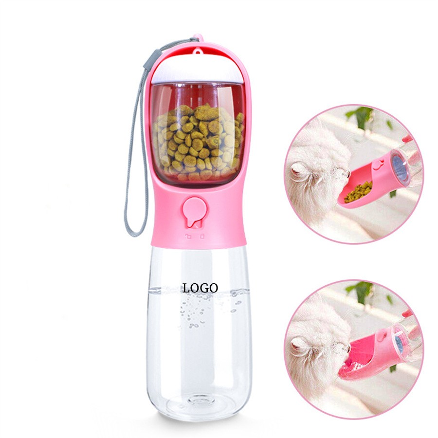 2-in-1 Portable Dog Water Bottle with Food Container