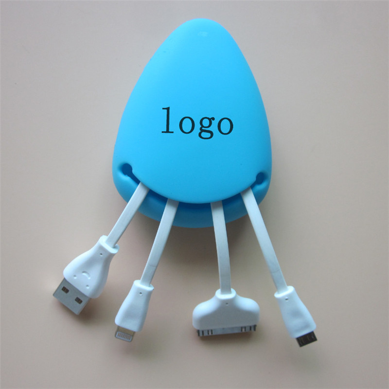 3 In 1 Silicone USB Charger Cable