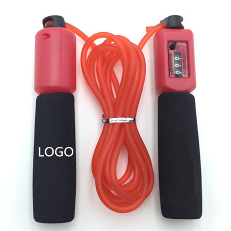 Electronic counting jumping rope