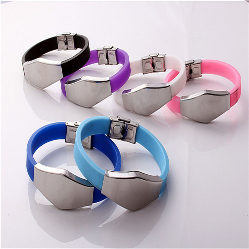 Silicone Stainless Steel Bracelets