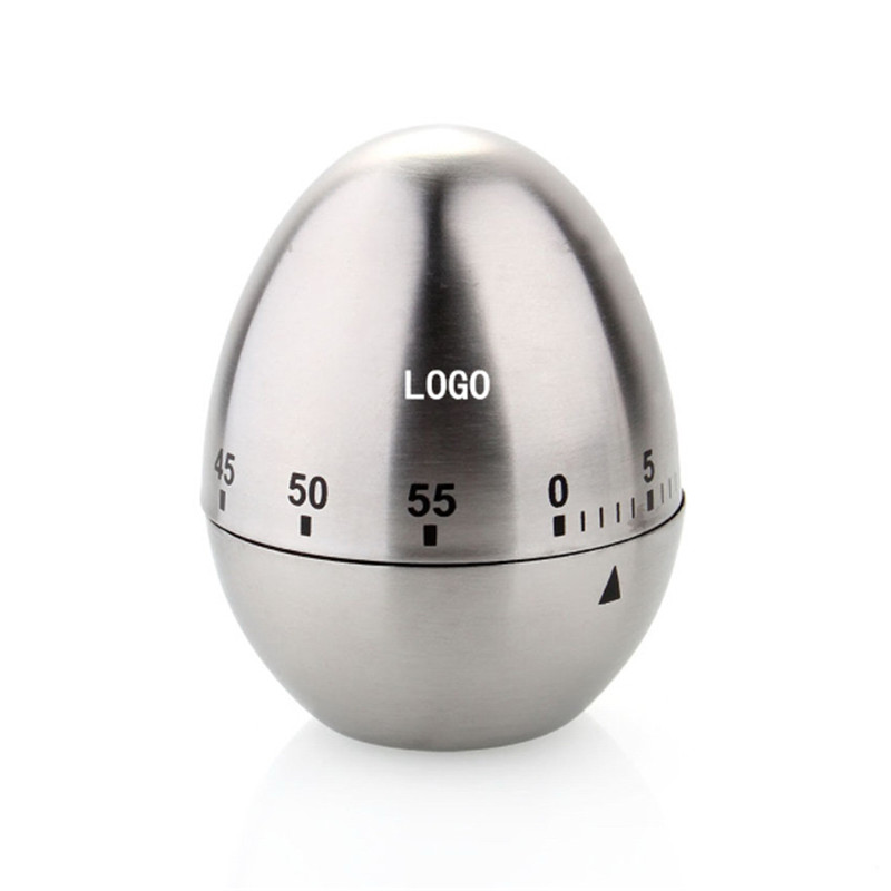 Stainless steel egg shaped kitchen timer
