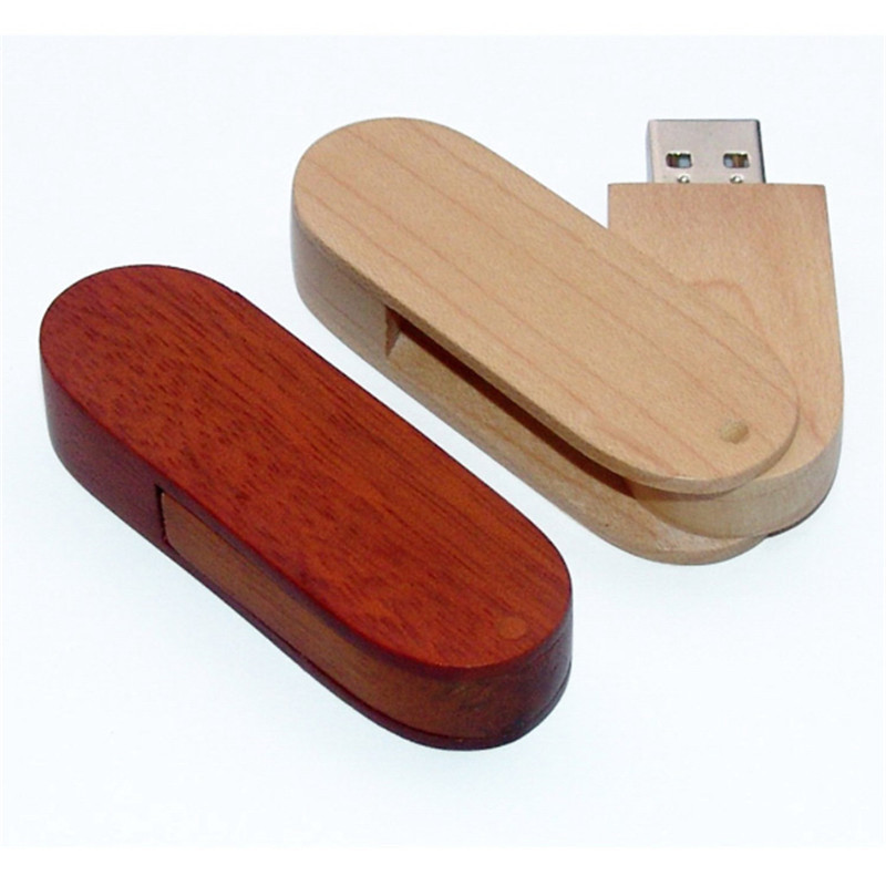 8 GB Wooden Swivel USB Drive