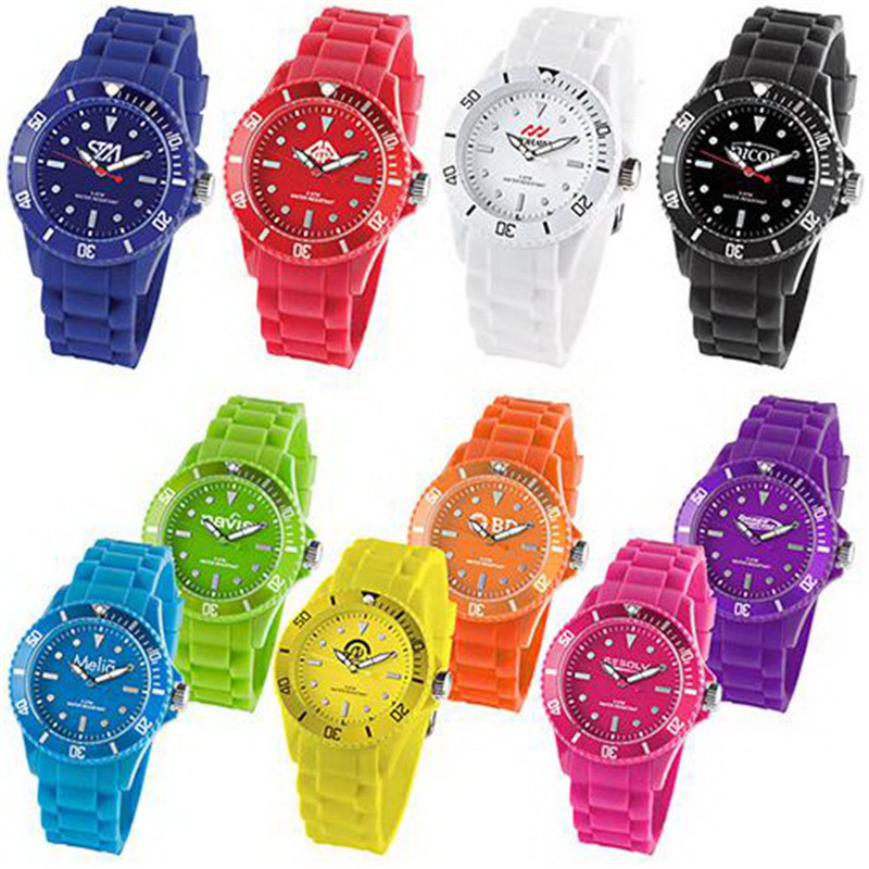 Dial Colorful Silicone Watch