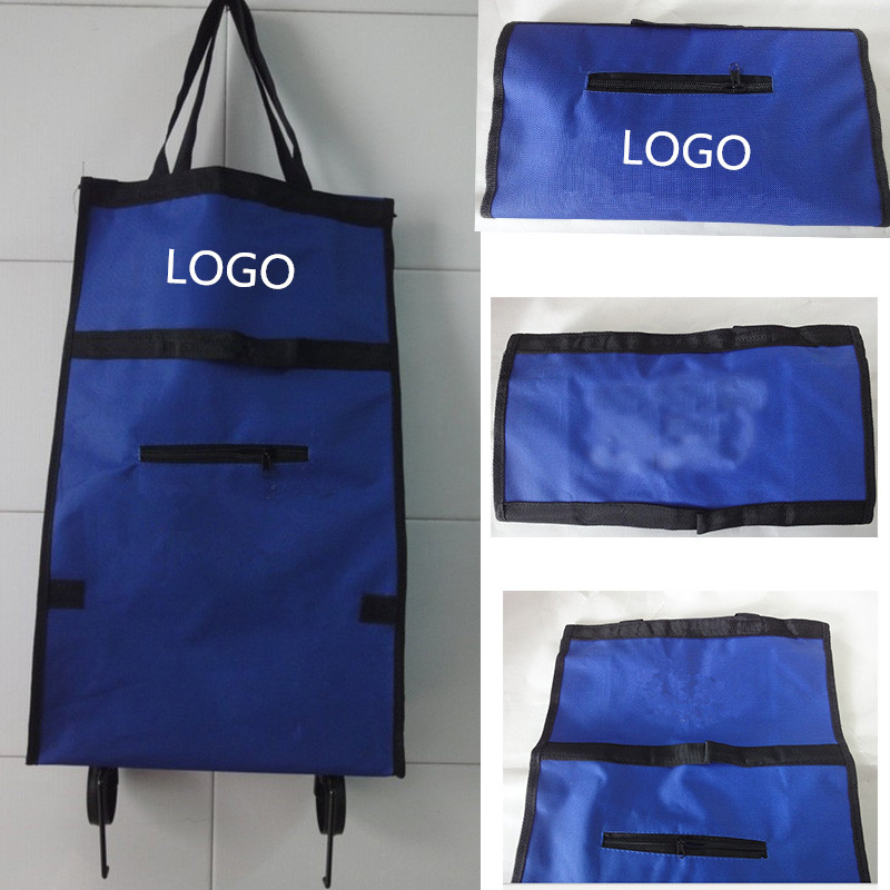 Folding Tote Shopping Bag With Wheels