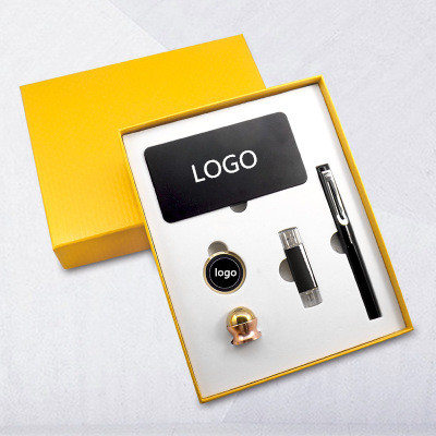 Metal Power Bank, 8G USB Drive, Metal Pen and Phone Holder Gift Set