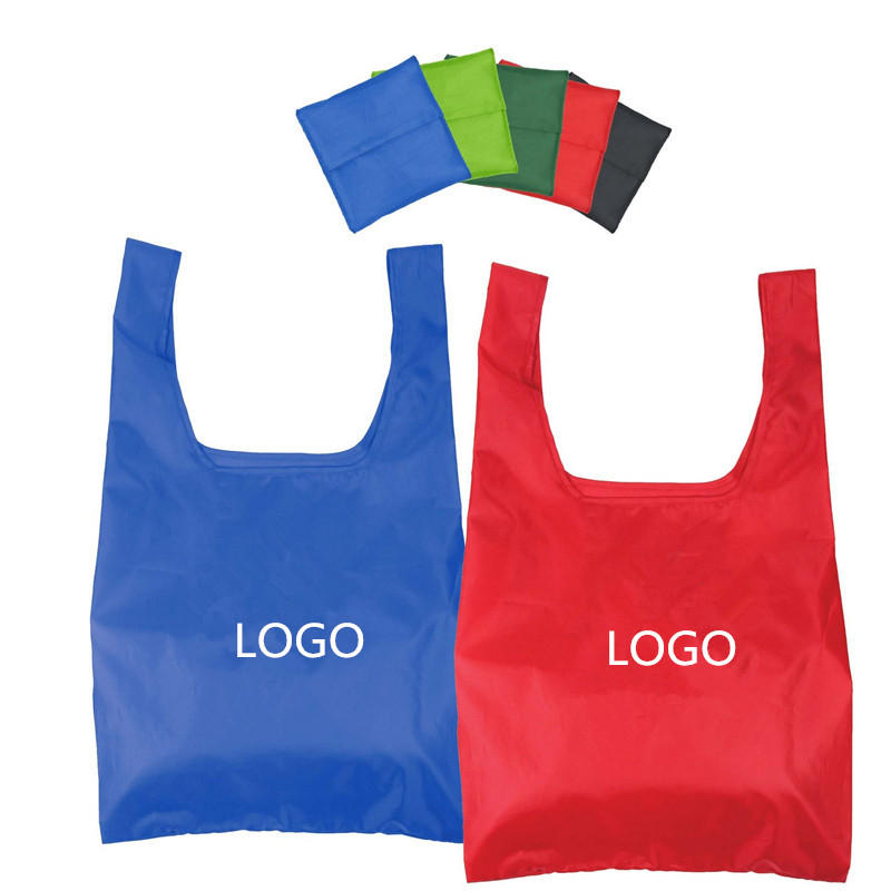 Reusable Polyester Foldable Vest Tote Bags