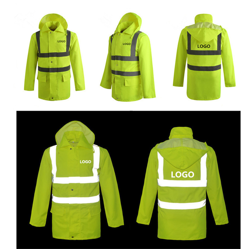 Reflective Waterproof  Safety Rain Jacket