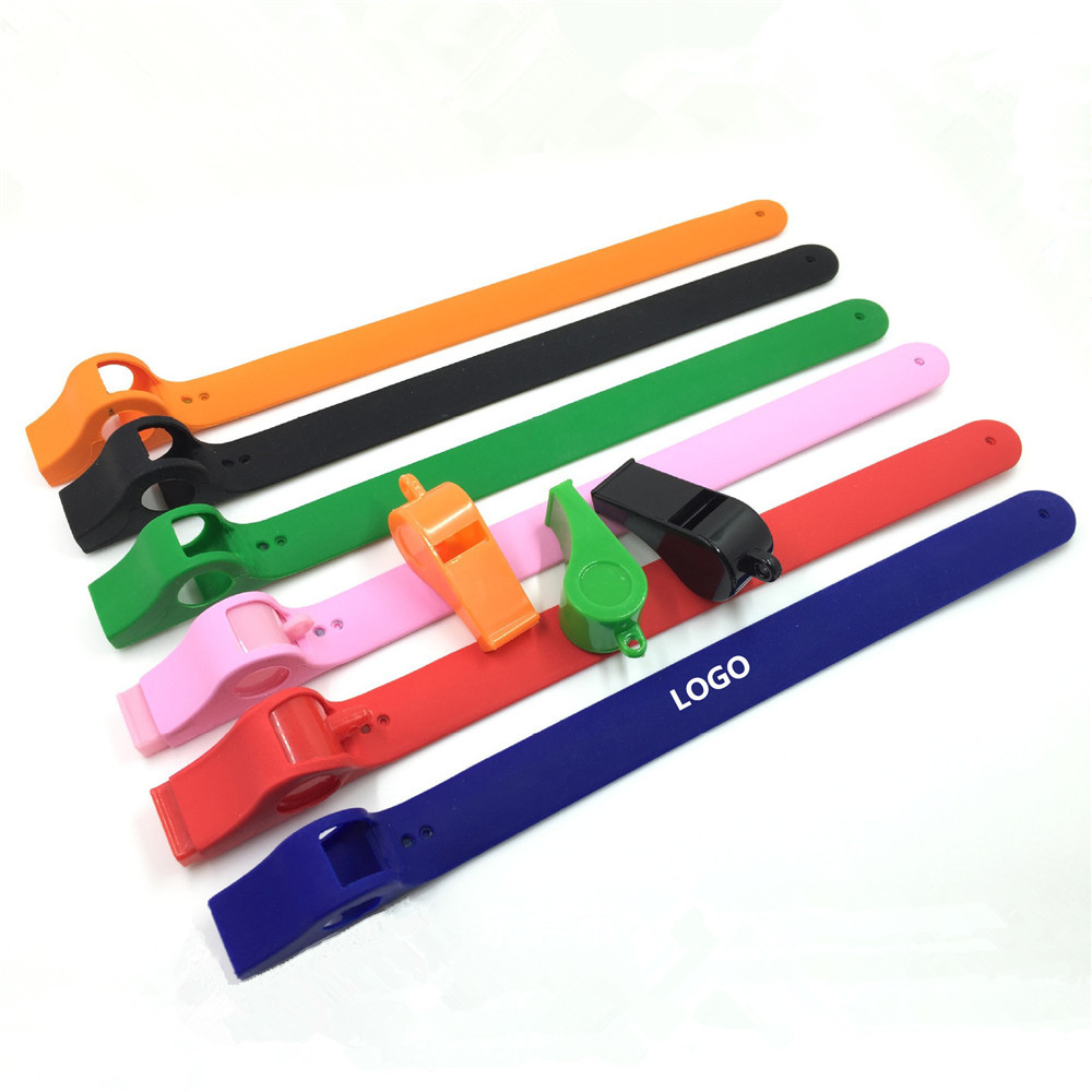 Silicone Bracelets with Whistle