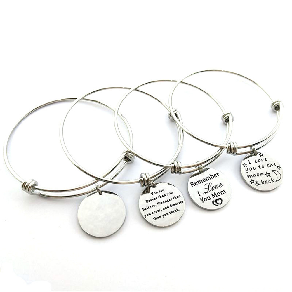 Stainless Steel Expandable Charm Bangle