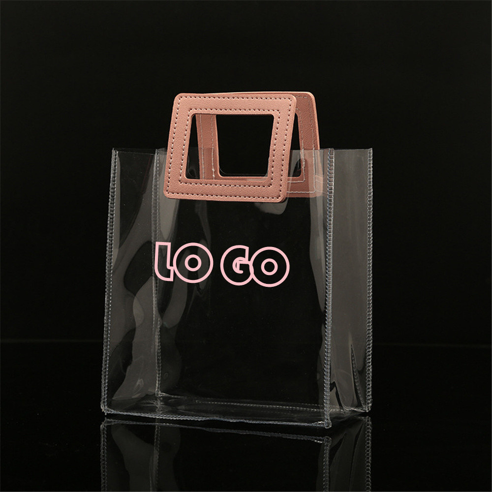 Clear Plastic Waterproof Bag PVC Shopping Tote Gift Bags