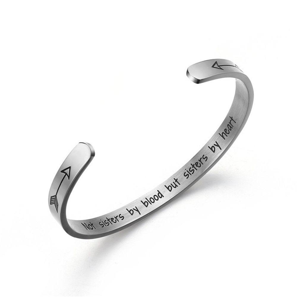 Stainless Steel Engraved Bangle