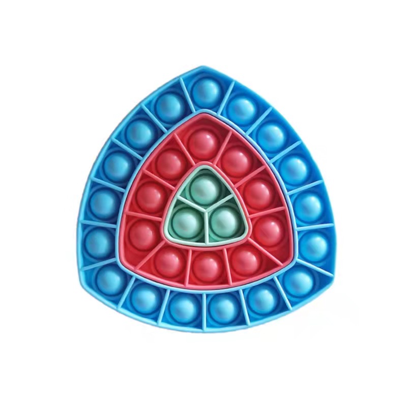 Triangle Thimble-Shaped Push Pop Bubble Toy