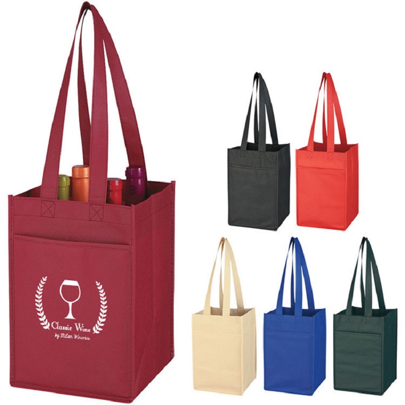 Non-Woven Wine Bottle Tote Bag