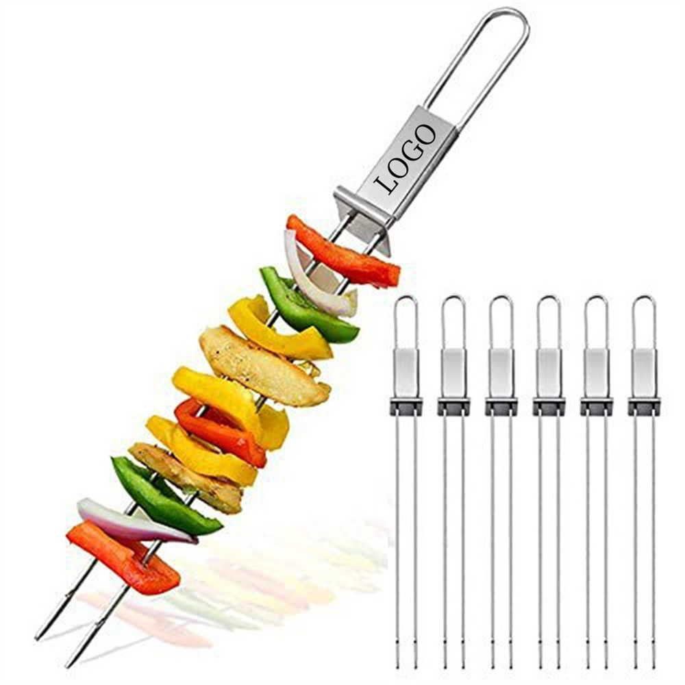  Stainless Steel Skewers Tool with Slider 