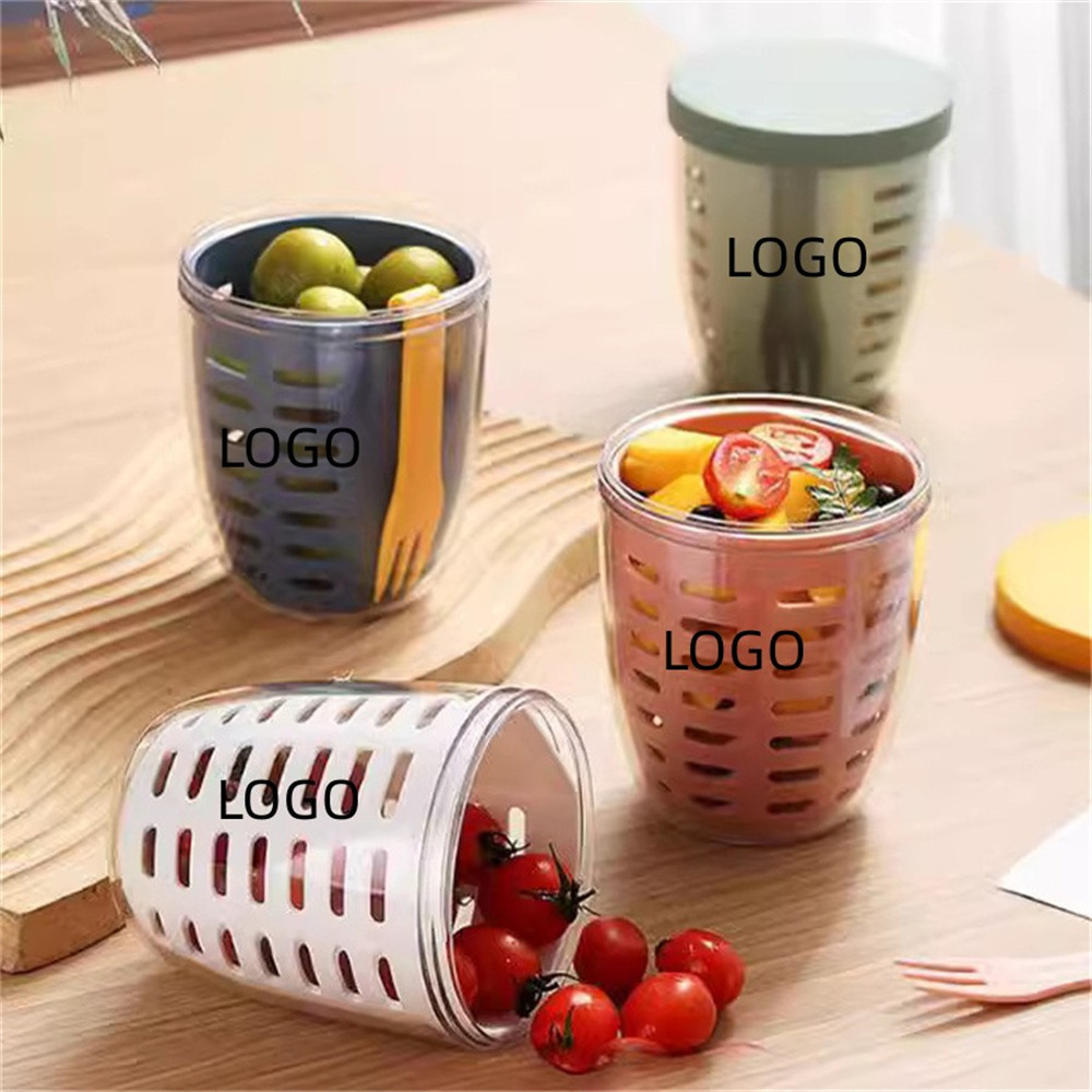  Double-Layer Plastic Fruit Cup