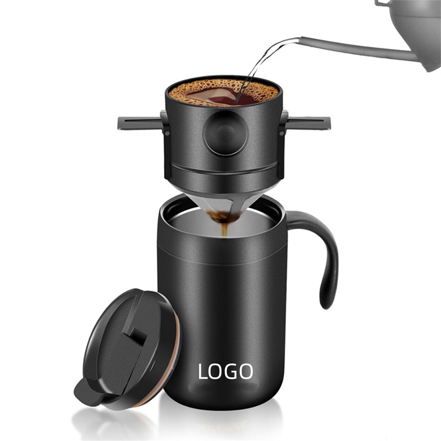 Foldable Pour-Over Coffee Maker with Thermal Mug