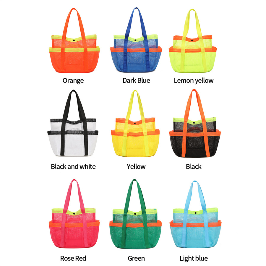 Multi Pocket  Mesh Beach Bag