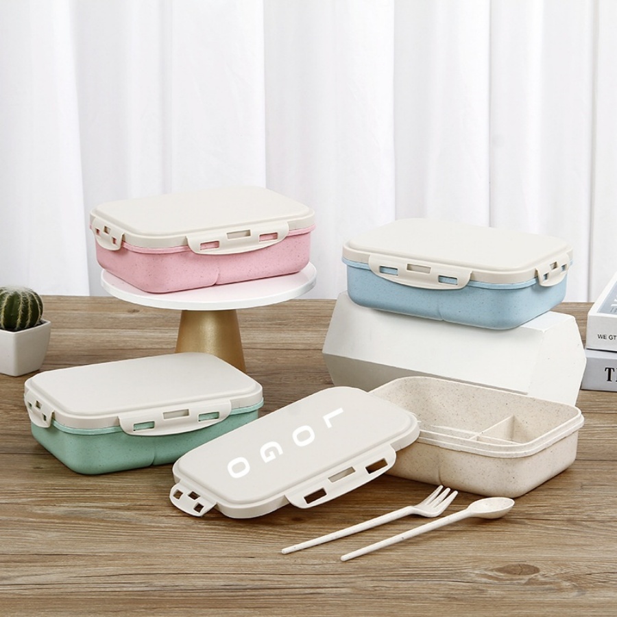 Wheat Straw Lunch Box for Office Workers Students and Children