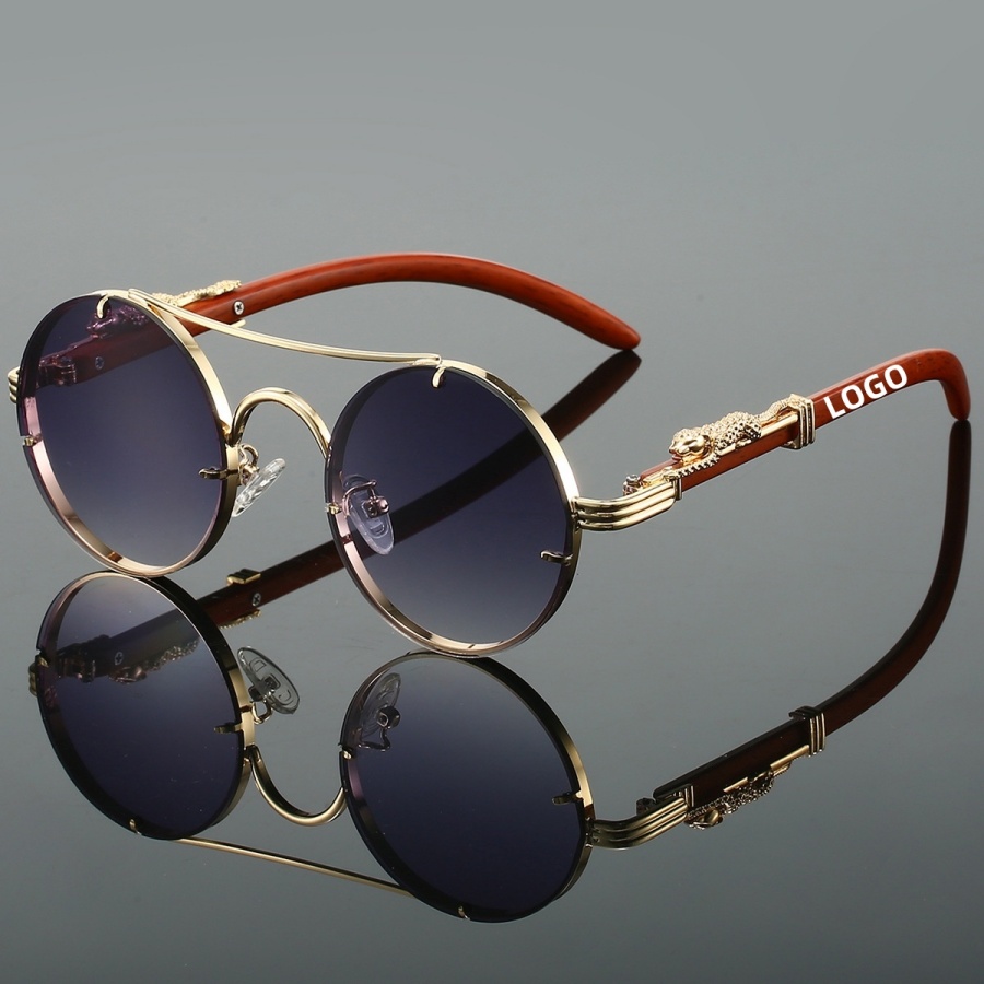 Retro Double Leopard Head Sunglasses-Unisex Stylish Round-Frame Shades