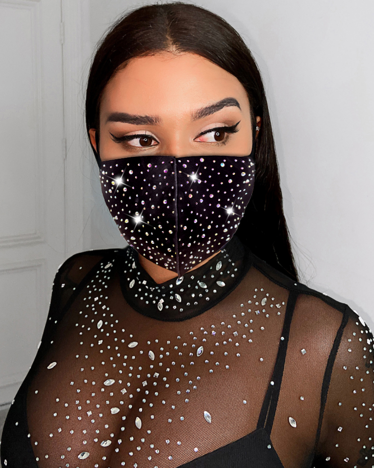 Reuseable Rhinestone Mask